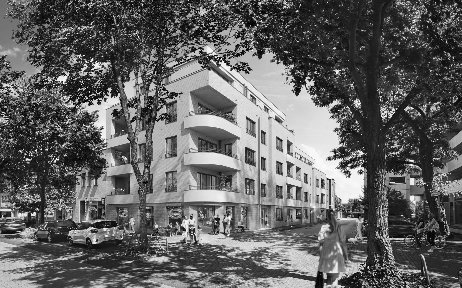 Moderne mehrgeschossige Wohnanlage